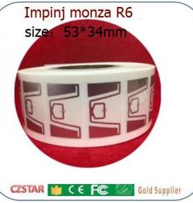 impinj r6 monza r6-p uhf rfid tag wet inlay sticker paper label 